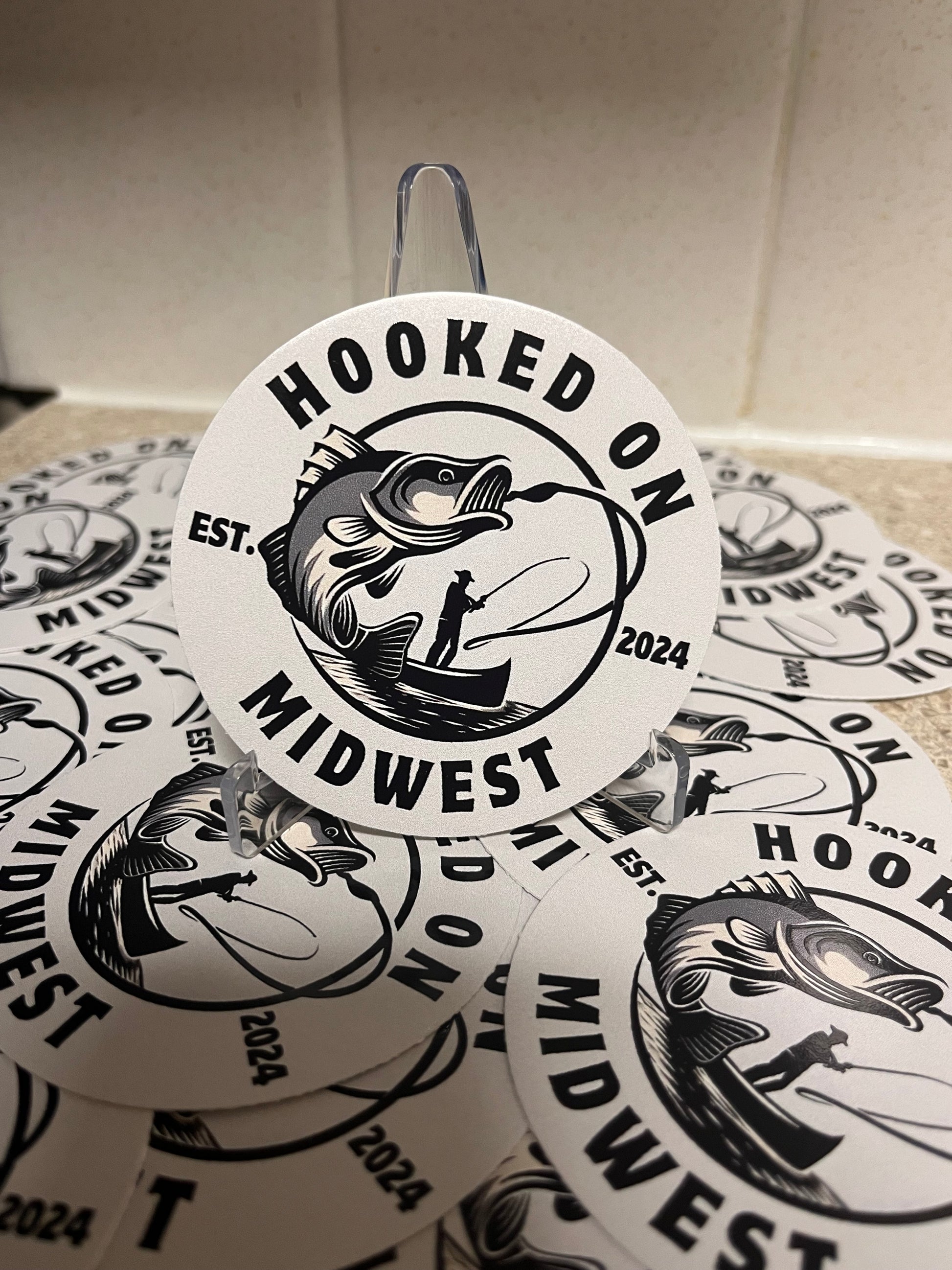 Hooked On Midwest Logo Sticker